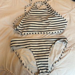 Aerie striped bikini set SIZE SMALL